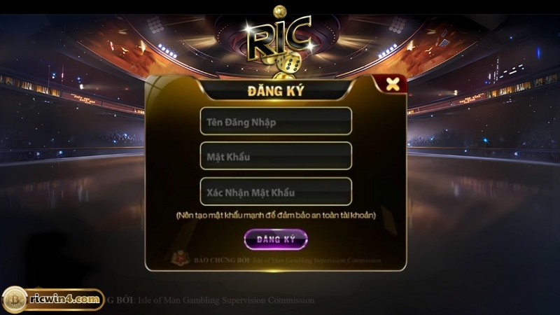 Lưu ý quan trọng khi đăng ký tài khoản Ricwin