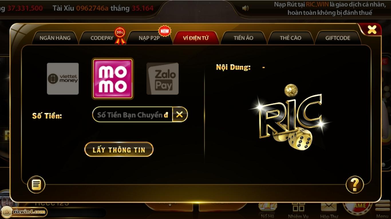 Vì sao người chơi ưu tiên nạp tiền ví điện tử Ricwin Vì sao người chơi ưu tiên nạp tiền ví điện tử Ricwin