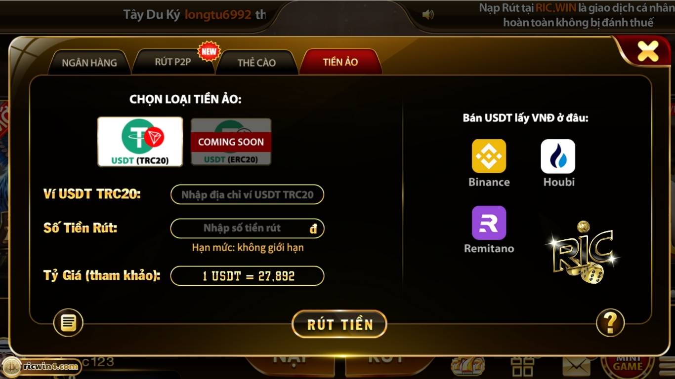 FAQ - Một số câu hỏi về rút tiền ảo Ricwin FAQ - Một số câu hỏi về rút tiền ảo Ricwin